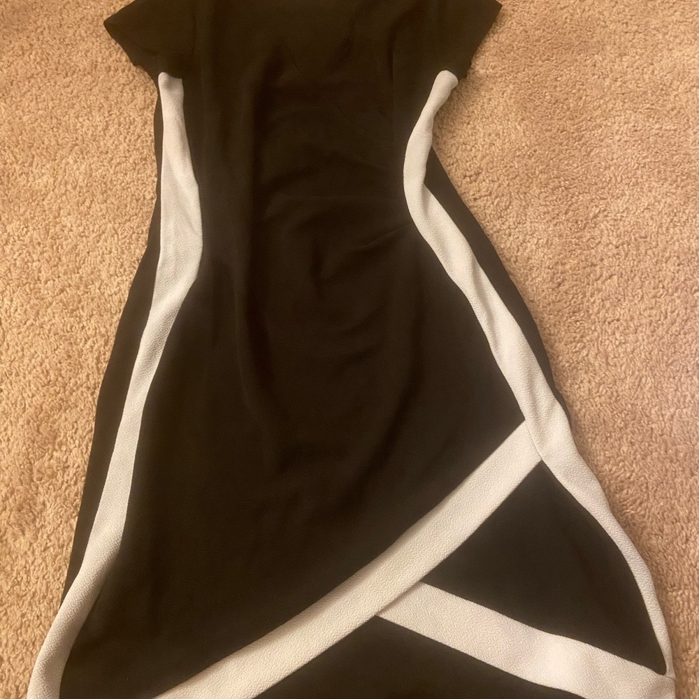 Elegant Black and White Women's Dress